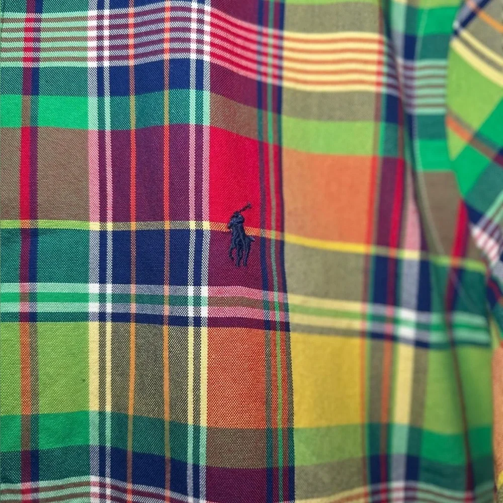 Polo Ralph Lauren Men's Plaid Cotton Oxford Shirt Size XL - Picture 5 of 7